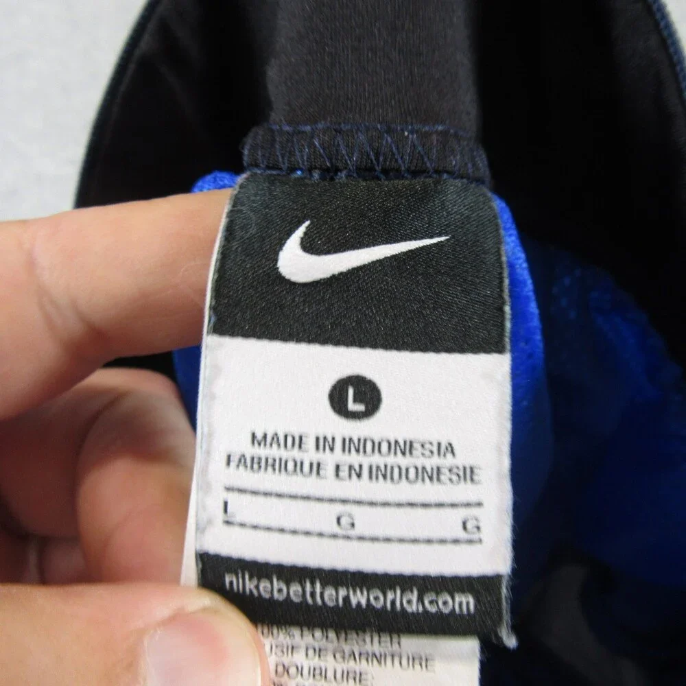 Nike Mens Swim Trunks L x 10‎ Blue 100% Polyester Drawstring Mesh Lined